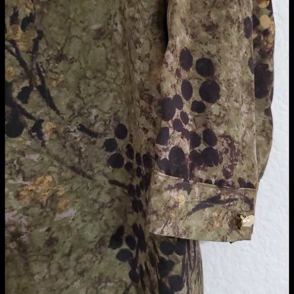 BANANA REPUBLIC graphic static print 100% Silk sz.4 - Picture 3 of 9